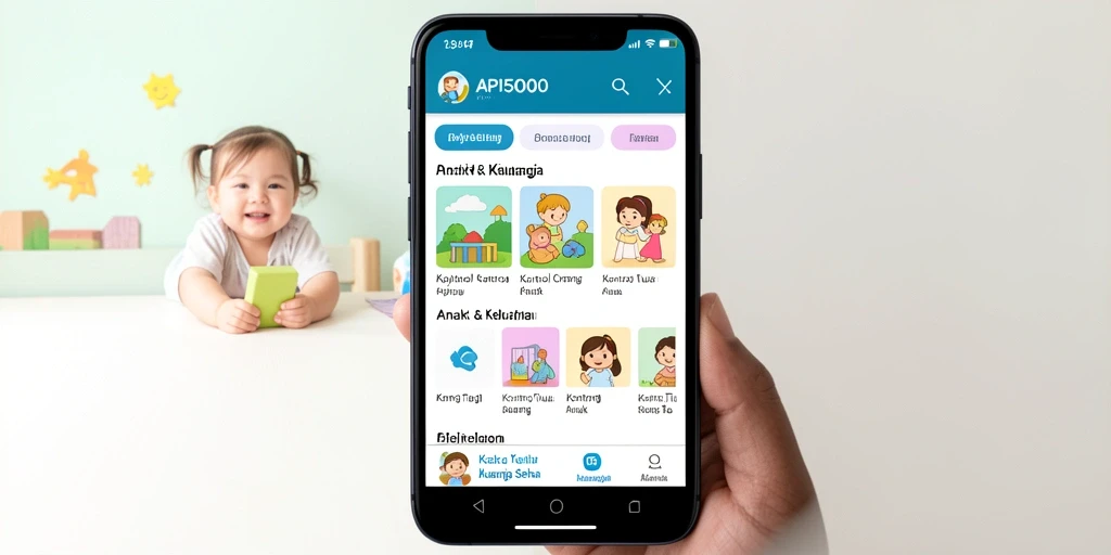 Antarmuka API5000 yang intuitif untuk kontrol orang tua.