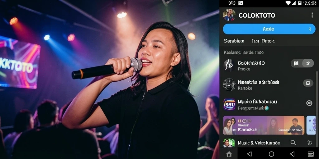 Tampilan antarmuka COLOKTOTO yang menarik untuk karaoke.