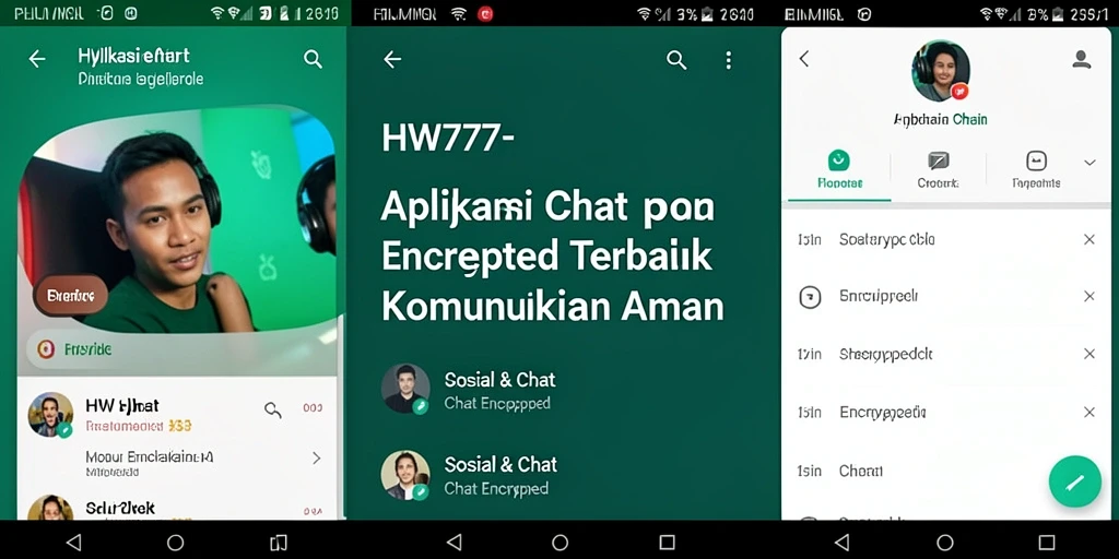 Tampilan antarmuka HW777 yang modern dan fungsional untuk Chat Encrypted.