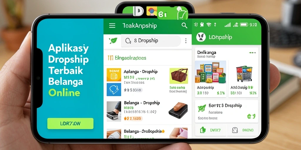 Antarmuka aplikasi IDR77 untuk Dropship dengan berbagai fitur menarik.