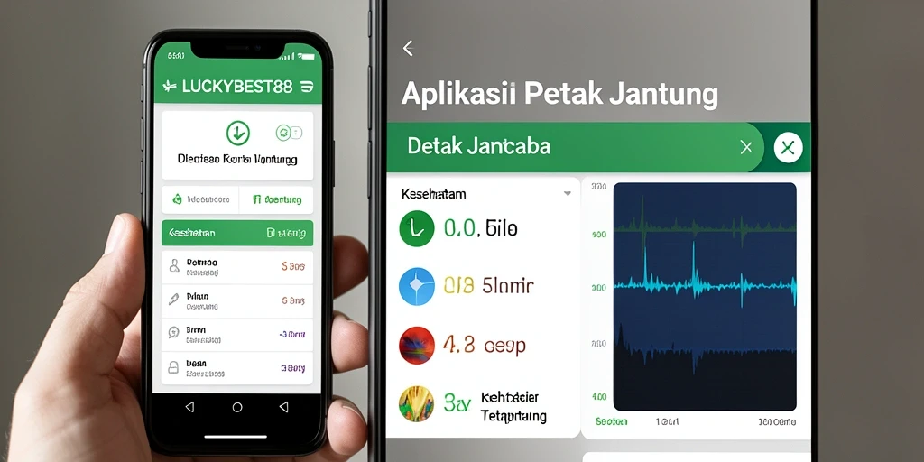 Tampilan antarmuka LUCKYBEST88 dengan fitur pemantauan detak jantung.