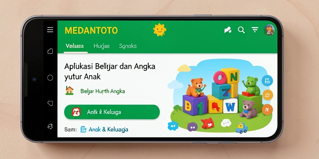 Tampilan antarmuka aplikasi MEDANTOTO yang menarik dan interaktif.