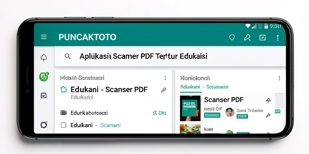 Antarmuka PUNCAKTOTO menampilkan fitur pemindaian PDF yang intuitif.
